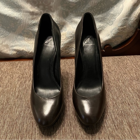 BRIAN ATWOOD Platform Heels BROWN / BLACK Glitter - Sz 10 (EU 41) Very nice! - Picture 7 of 16